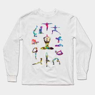 Yoga figures Long Sleeve T-Shirt